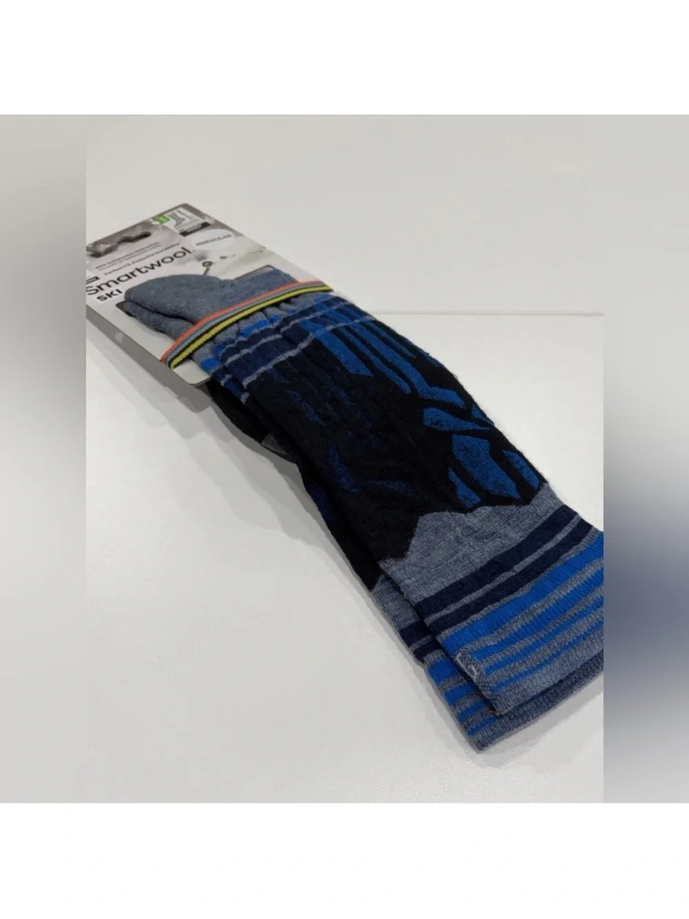 SmartWool Men's Medium Ski Targeted Cushion Summit Shot Socks NWT Pewter Blue